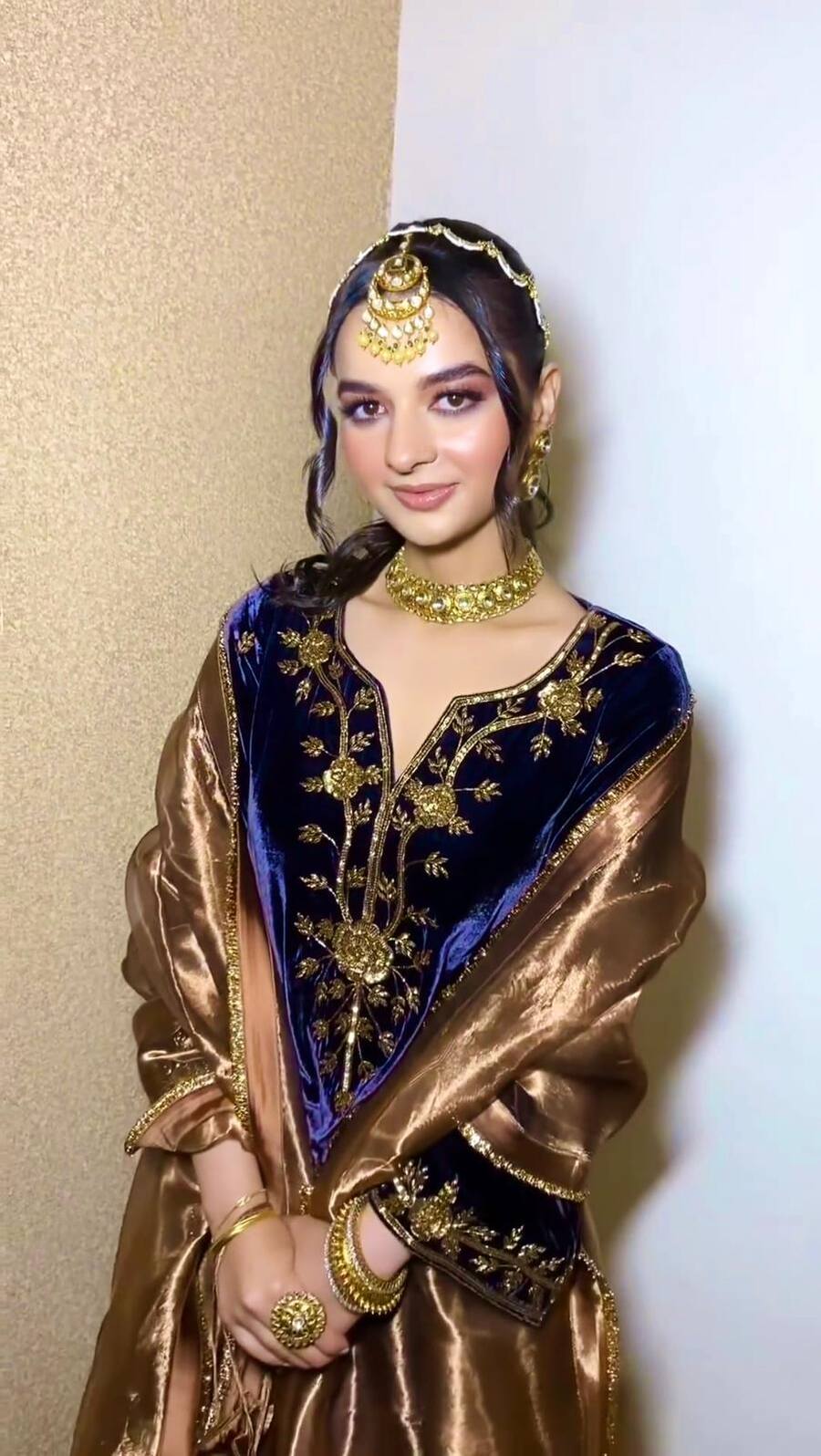 FANCY VISCOSE VELVET EMBROIDERY SEQUENCE WORK WITH BELL SLEEVE AND LATKAN TOP BOTTOM WITH DUPATTA