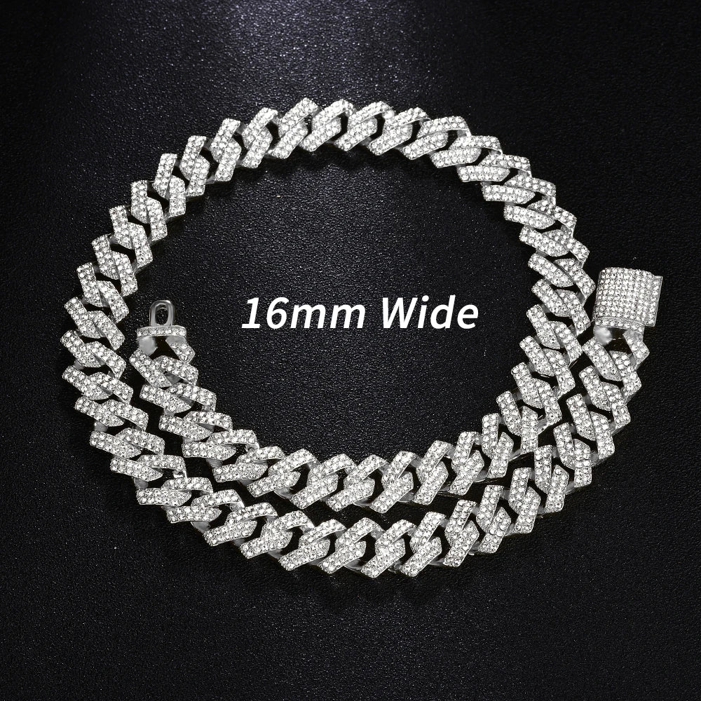 Watch,Bracelet Jewellery Rhinestones, Bling Rapper Necklace
