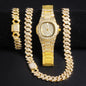 Watch,Bracelet Jewellery Rhinestones, Bling Rapper Necklace