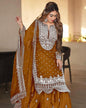 DESIGNER GEORGETTE EMBROIDERY SEQUENCE WORK TOP SHARARA WITH DUPATTA