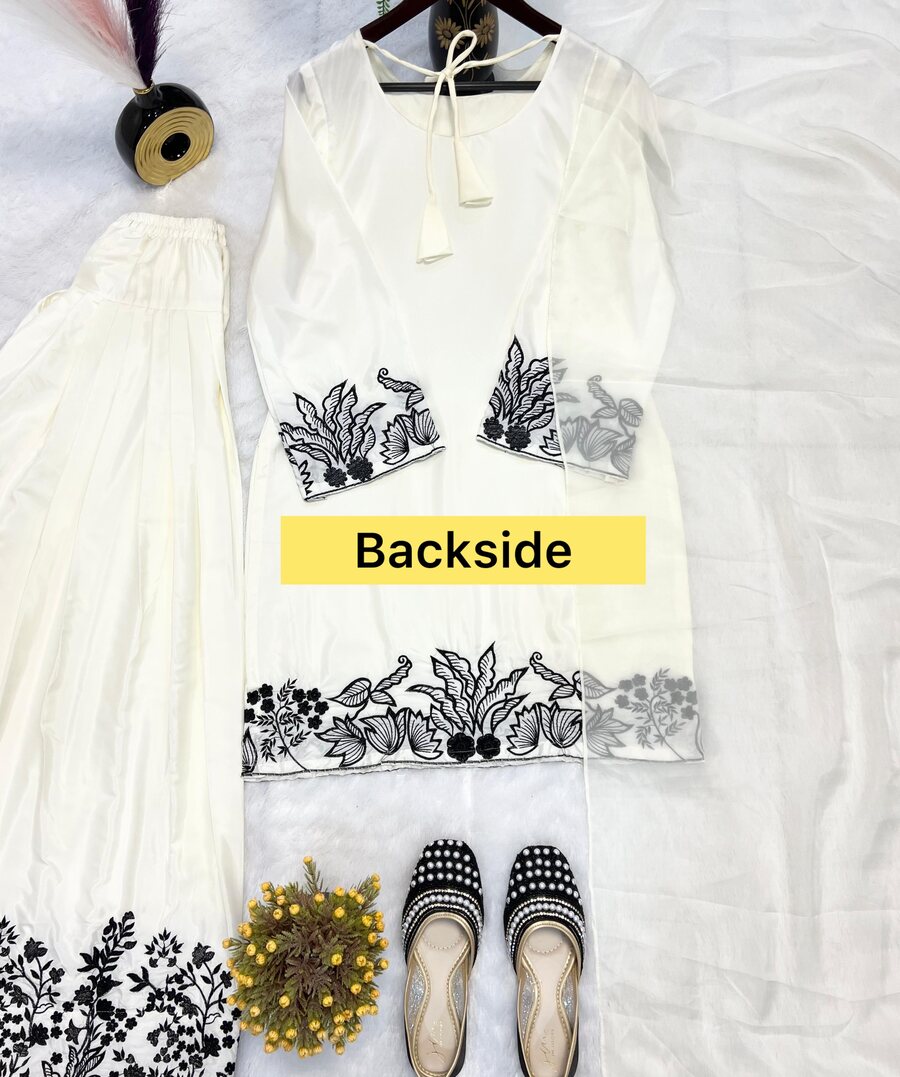 Patiala suit White WITH DUPATTA WHITE