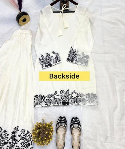 Patiala suit White WITH DUPATTA WHITE