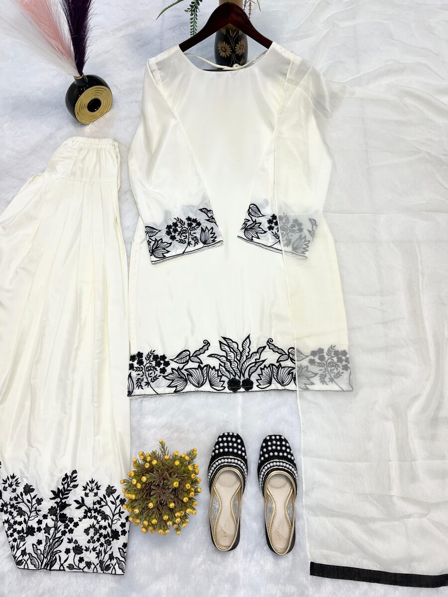 Patiala suit White WITH DUPATTA WHITE