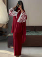 FANCY NATURAL SATIN EMBROIDERY Suit