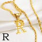 A-Z Letters Necklaces Unisex Gold Plated Initial Pendant
