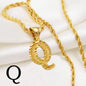 A-Z Letters Necklaces Unisex Gold Plated Initial Pendant