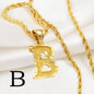 A-Z Letters Necklaces Unisex Gold Plated Initial Pendant