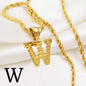 A-Z Letters Necklaces Unisex Gold Plated Initial Pendant