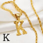 A-Z Letters Necklaces Unisex Gold Plated Initial Pendant