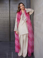 LATEST FRENCH CREEP EMBROIDERY WORK TOP SUIT WITH DUPATTA