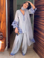 NEW ARRIVAL NATURAL CREPE EMBROIDERY AND CUT WORK TOP PATIYALA WITH DUPATTA CREPE