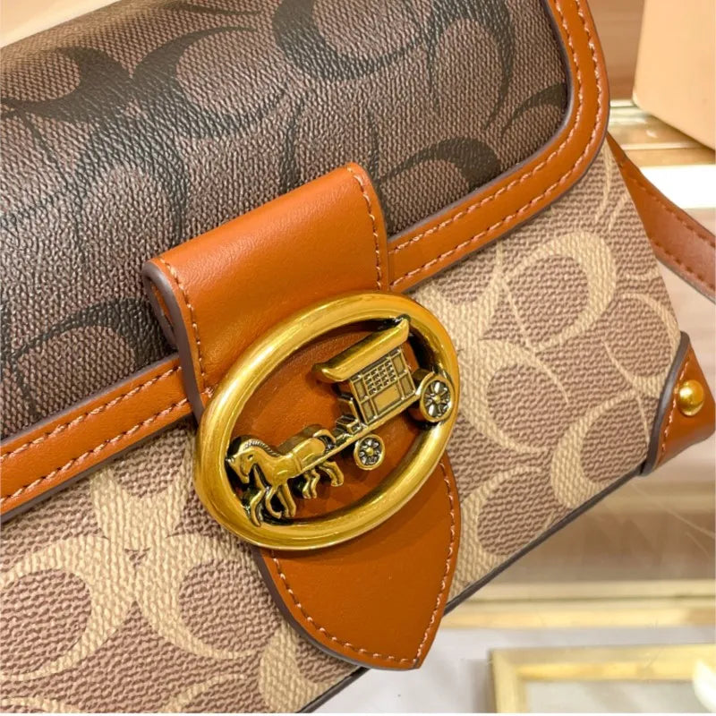 High-end carriage crossbody bag