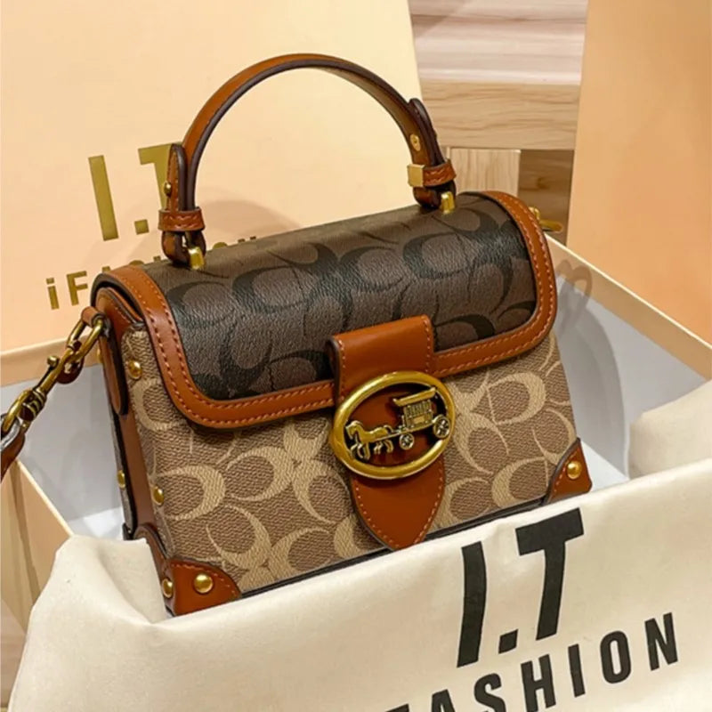 High-end carriage crossbody bag