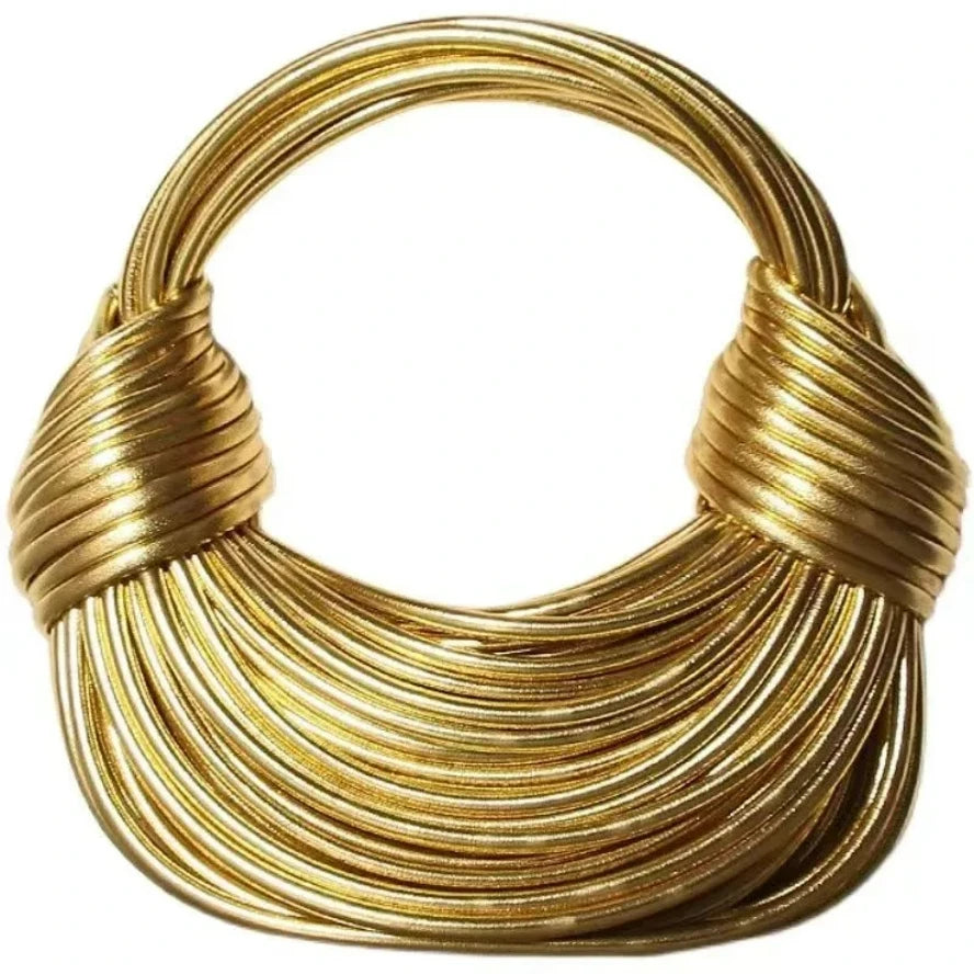 Metallic Noodle Design Handbag