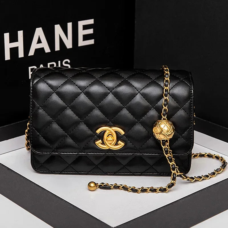 Gold Bead Crossbody Bag