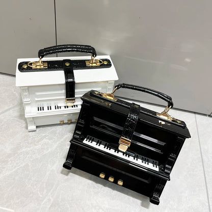LUXURY Elegant Piano Shape Design Handbag