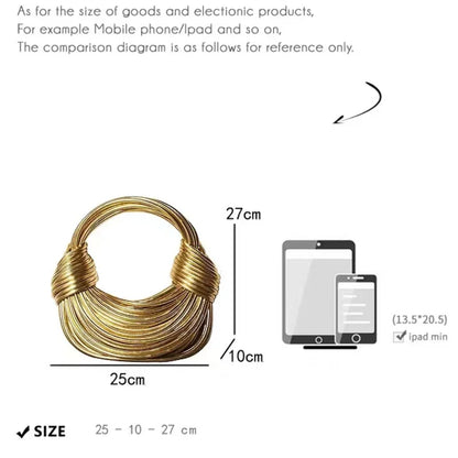 Metallic Noodle Design Handbag