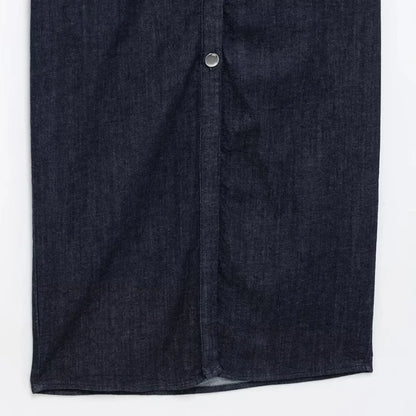 Blue Denim Elegant Midi Dress