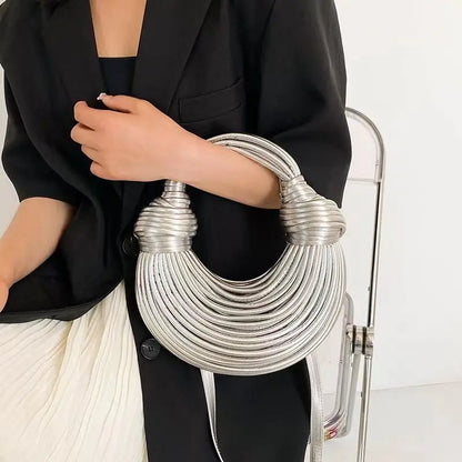 Metallic Noodle Design Handbag