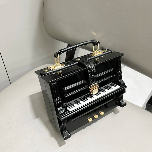 LUXURY Elegant Piano Shape Design Handbag