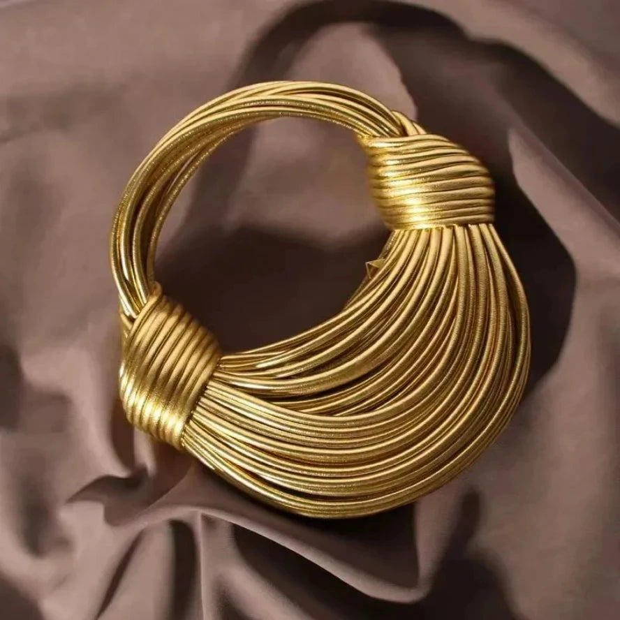 Metallic Noodle Design Handbag