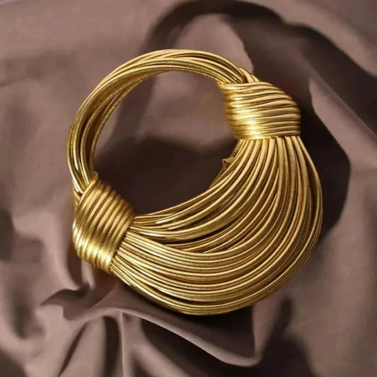 Metallic Noodle Design Handbag