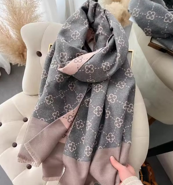 Poncho Shawl Scarf Luxury Print