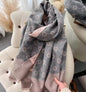Poncho Shawl Scarf Luxury Print