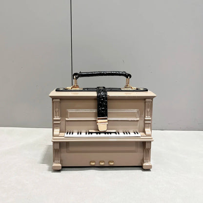 LUXURY Elegant Piano Shape Design Handbag