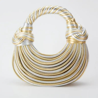 Metallic Noodle Design Handbag