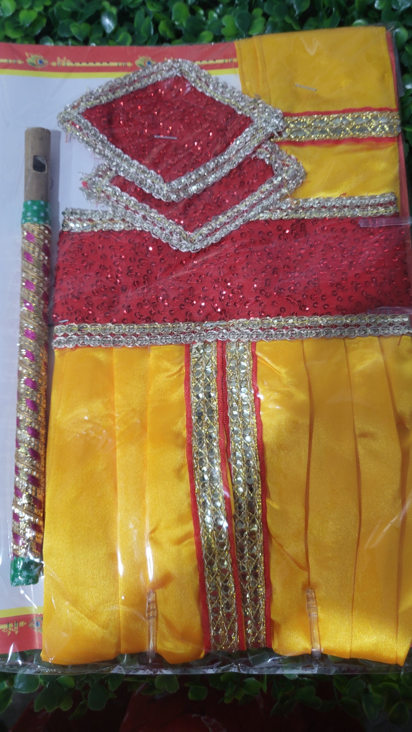 Baby Krishna Brocade Fabric Janmashtami Mythological Character Costume
