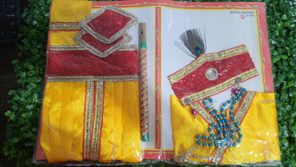 Baby Krishna Brocade Fabric Janmashtami Mythological Character Costume